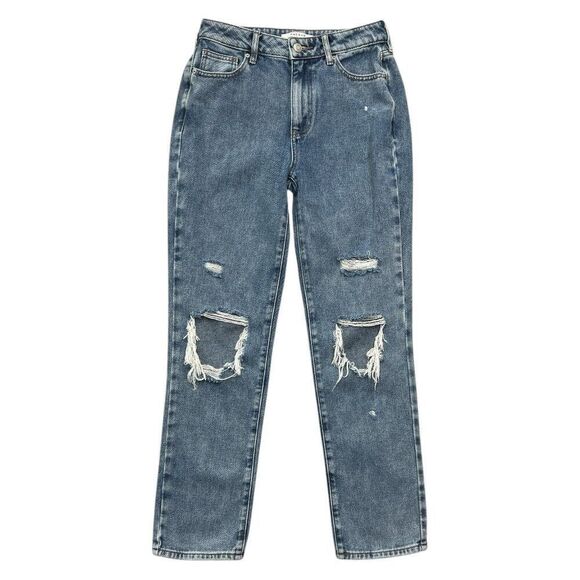 Pacsun Mom Jeans Women's Size 25 Blue Light Wash Distressed Denim - Picture 1 of 12